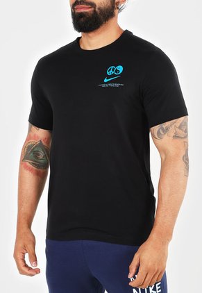 Camiseta Negro-Azul Celeste Nike