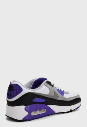 Tenis Lifestyle Blanco-Negro-Gris-Morado Nike Air Max 90