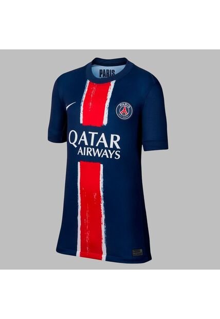 Camiseta Nike Kids PSG Y  Dri-Fit Jsy Ss Stad Hm - Azul