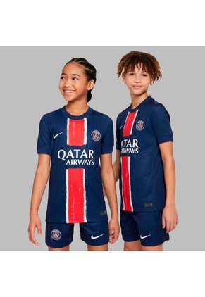 Camiseta Nike Kids PSG Y Dri-Fit Jsy Ss Stad Hm - Azul