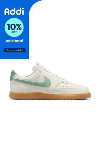 Tenis Nike  Court Vision Lo V2 Nbk Hombre-Blanco/Verde Nike