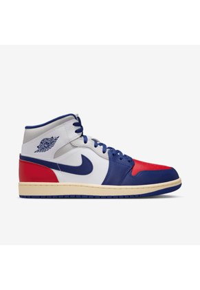 Tenis Hombre Air Jordan 1 Mid Blanco