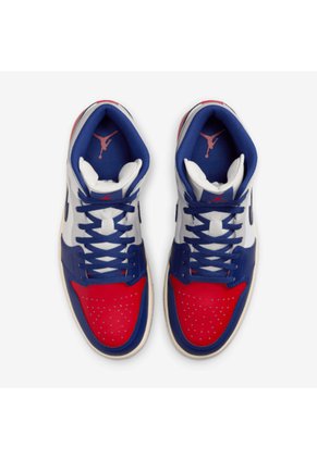 Tenis Hombre Air Jordan 1 Mid Blanco