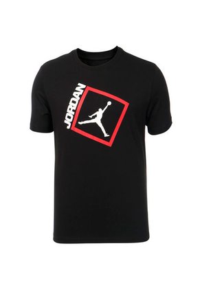 Camiseta Nike Jordan Jumpman Box-Negro/Rojo