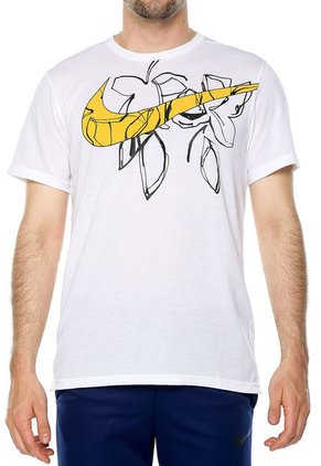 Camiseta Blanco-Amarillo Nike HPR DRY SS GFX FF