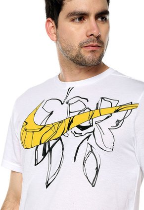 Camiseta Blanco-Amarillo Nike HPR DRY SS GFX FF
