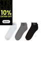 Medias Nike Everyday Cush Low 3Pr Hombre-Blanco/Gris/Negro de Nike