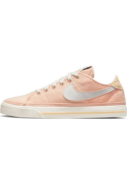 Tenis Mujer Nike Court Legacy Cnvs Rosa Claro