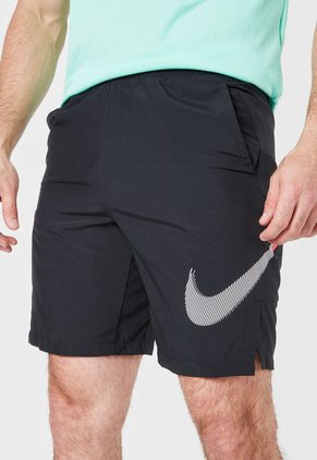 Pantaloneta Negro-Blanco-Naranja Neón Nike Regular