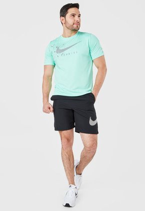 Pantaloneta Negro-Blanco-Naranja Neón Nike Regular