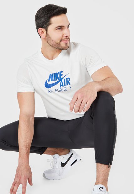 Camiseta Blanco-Azul Nike Classic