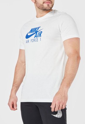 Camiseta Blanco-Azul Nike Classic
