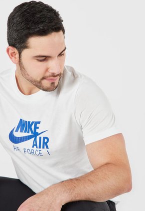 Camiseta Blanco-Azul Nike Classic