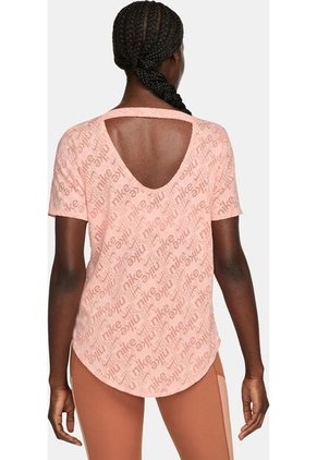 Camiseta Deportiva Mujer Nike Air Dry-Fit Ss Top - Rosa
