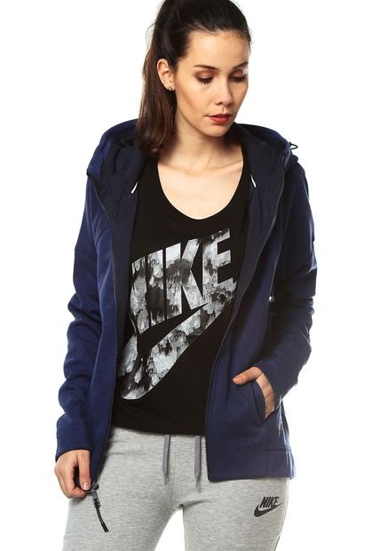 Buzo Azul Nike Tech Fleece Fz