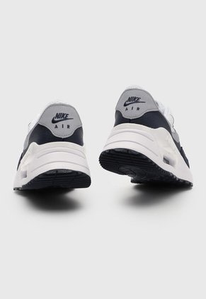 Tenis Lifestyle Blanco-Azul Navy-Gris Nike Air Max Systm