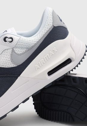 Tenis Lifestyle Blanco-Azul Navy-Gris Nike Air Max Systm