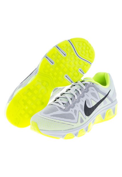 Running Gris Claro-Verde Neón Nike Air Max Tailwind 7