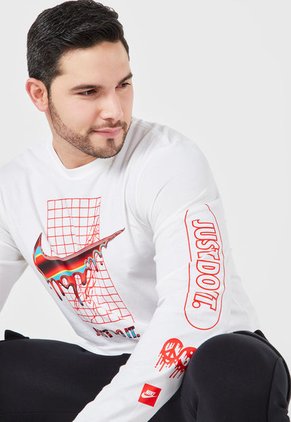 Camiseta Manga Larga Blanco-Multicolor Nike Classic