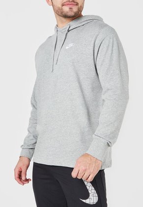 Hoodie Gris-Blanco Nike Classic