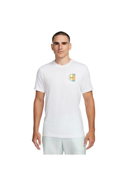 Camiseta Nike Court Open-Blanco