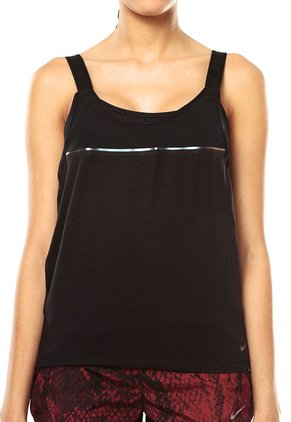 Camiseta Esqueleto  Negra Nike Woven 2In1 Tank