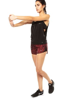 Camiseta Esqueleto  Negra Nike Woven 2In1 Tank