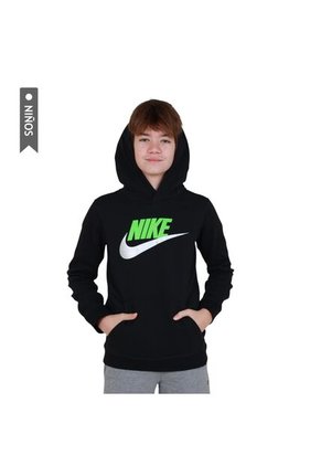 Hoodie Nike Sportswear Club Fleece Para Niño-Negro