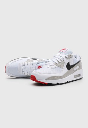 Tenis Lifestyle Blanco-Gris-Rojo Nike Air Max 90