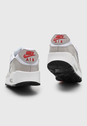Tenis Lifestyle Blanco-Gris-Rojo Nike Air Max 90