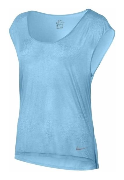 Camiseta Nike Breathe Para Mujer-Azul