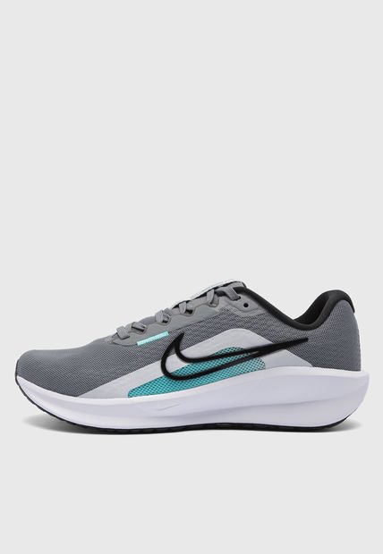 Tenis Running Gris-Blanco-Verde Turquesa NIKE Downshifter 13