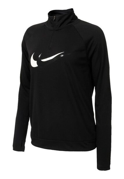 Camiseta Manga Larga Nike Dry-Fit Swoosh Run Midlayer - Negro