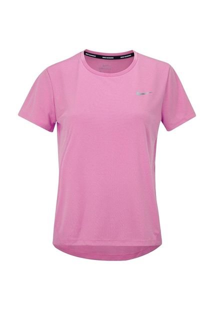 Camiseta Nike Miler Top Ss Para Mujer-Rosa