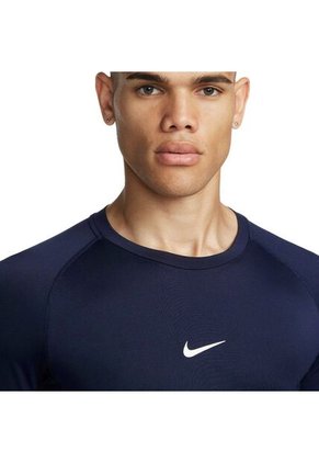 Camiseta Nike Pro Manga Larga-Azul