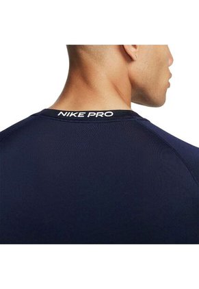 Camiseta Nike Pro Manga Larga-Azul