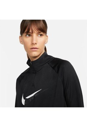 Camiseta Manga Larga Nike Dry-Fit Swoosh Run Midlayer - Negro