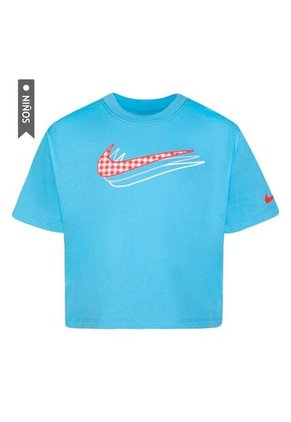 Camiseta Nike Nkg Ss Icon Boxy Tee Niña-Azul