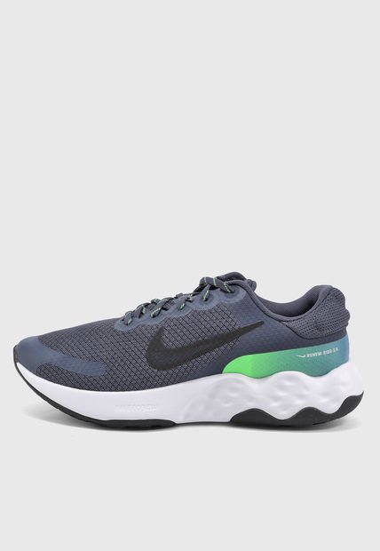 Tenis Running Azul Navy-Verde Neón-Azul Nike Renew Ride 3