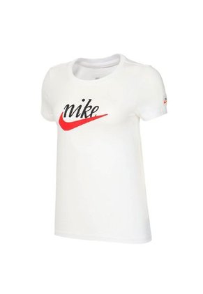 Camiseta Nike Sportswear Mujer-Blanco/Rojo