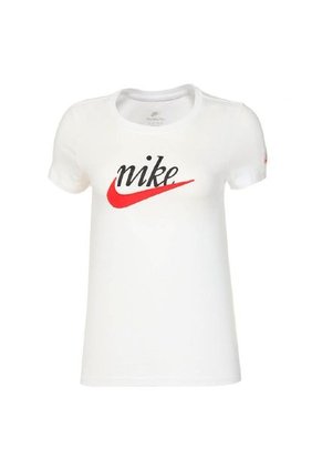 Camiseta Nike Sportswear Mujer-Blanco/Rojo