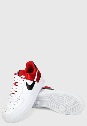 Tenis Lifestyle Blanco-Rojo-Negro Nike Air Force 1
