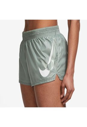 Pantaloneta Deportiva Mujer Nike Swoosh Run Short-Verde Claro