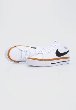 Tenis Lifestyle Blanco-Cafe-Negro Nike Court Legacy