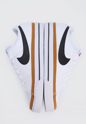 Tenis Lifestyle Blanco-Cafe-Negro Nike Court Legacy