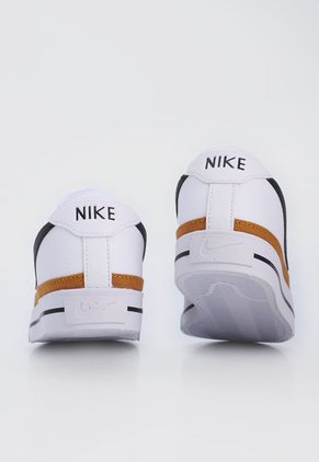 Tenis Lifestyle Blanco-Cafe-Negro Nike Court Legacy