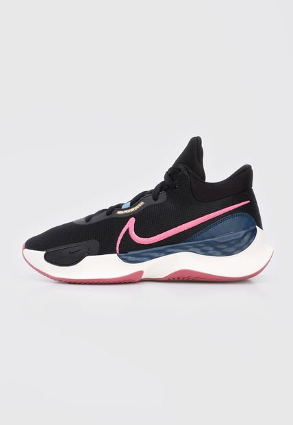 Tenis Basketball Negro-Fucsia-Azul Navy Nike Renew Elevate III