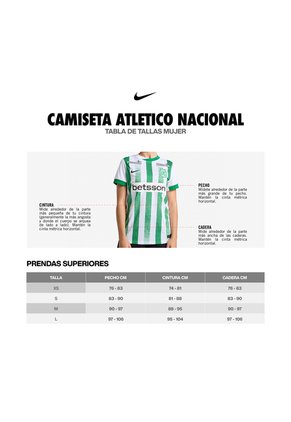 Camiseta Mujer Nike Atlético Nacional Home 2026