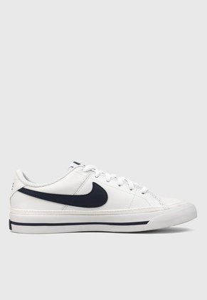 Tenis Lifestyle Blanco-Azul Navy NIKE Court Legacy