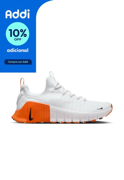 Tenis Nike Free Metcon 6 Hombre-Blanco/Naranja